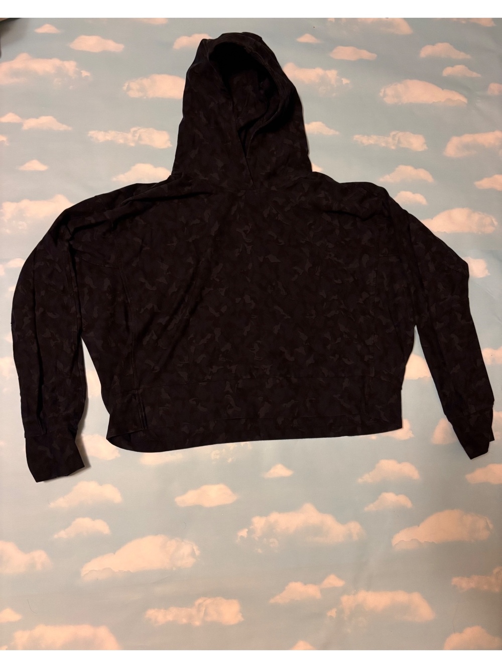 Athleta Women's Black Camouflage Hoodie Sweatshirt XLT